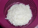 cocer y escurrir los tallarines de arroz