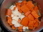 añadir calabaza, zanahoria y patata