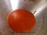 colamos el triturado de tomate